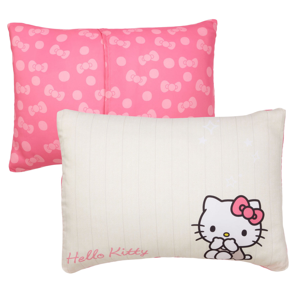 Hello Kitty Reversible Comforter and Sham Set, Twin/Full, Sanrio