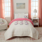 Hello Kitty Reversible Comforter and Sham Set, Twin/Full, Sanrio
