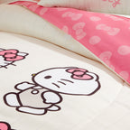 Hello Kitty Reversible Comforter and Sham Set, Twin/Full, Sanrio