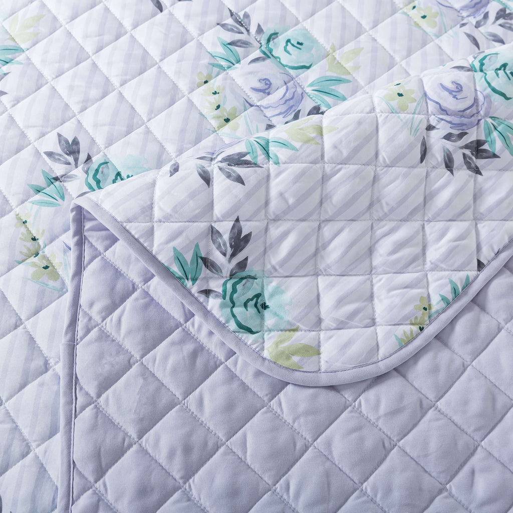 Campus Comforts by New Sega Home 2-Piece Reversible Quilt Set, Flora, Multicolor, Twin-XL