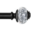 KAMANINA 7/8" Adjustable Single Curtain Rod with Translucent Finial, 48 - 84", Gold