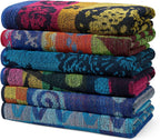 6 Pack Terry Beach & Pool Towel of Assorted Colors - 30in x 60in, Beach Towels