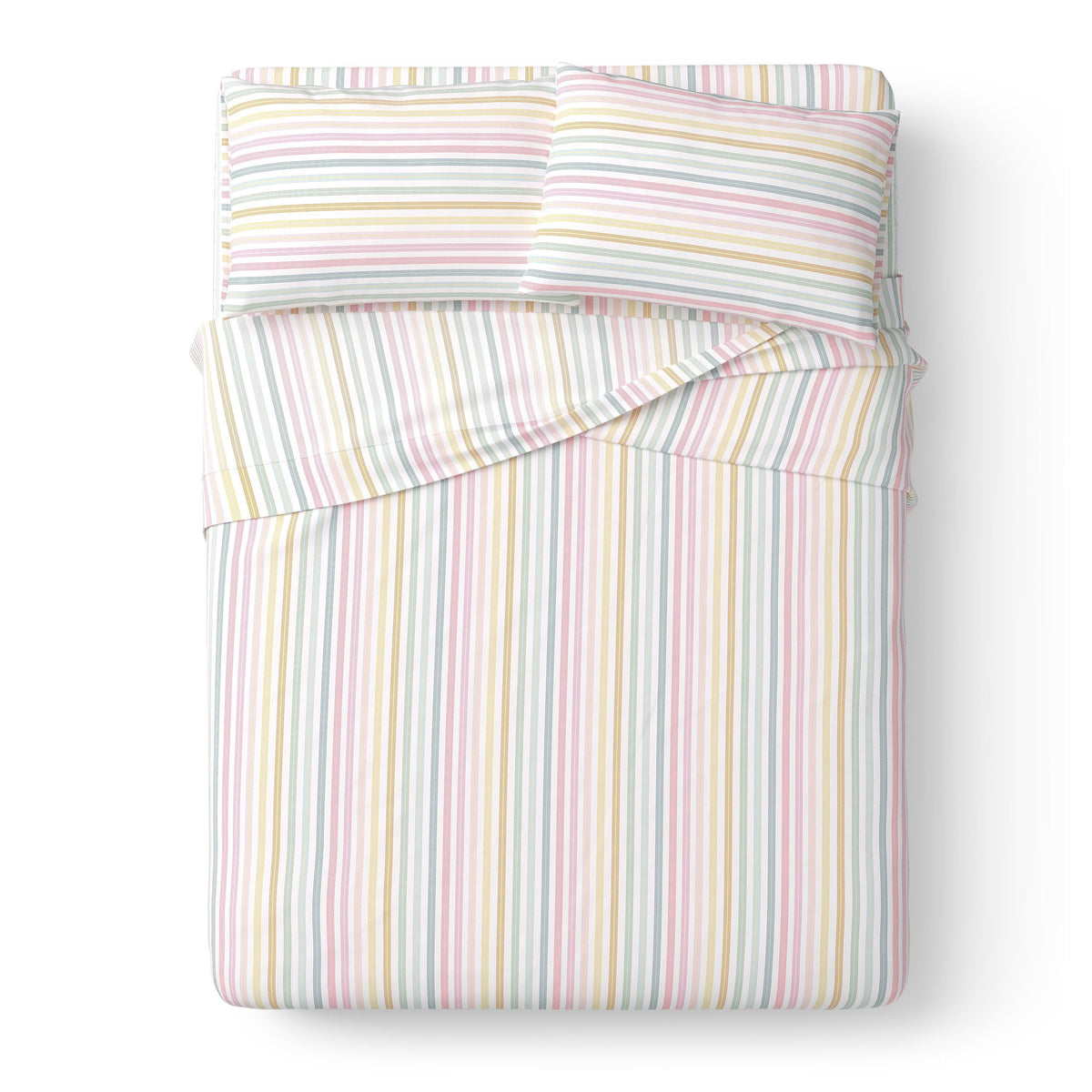 Kids 100% Cotton Percale Bed Sheet Set, Full, Light Pink, 4 Pieces