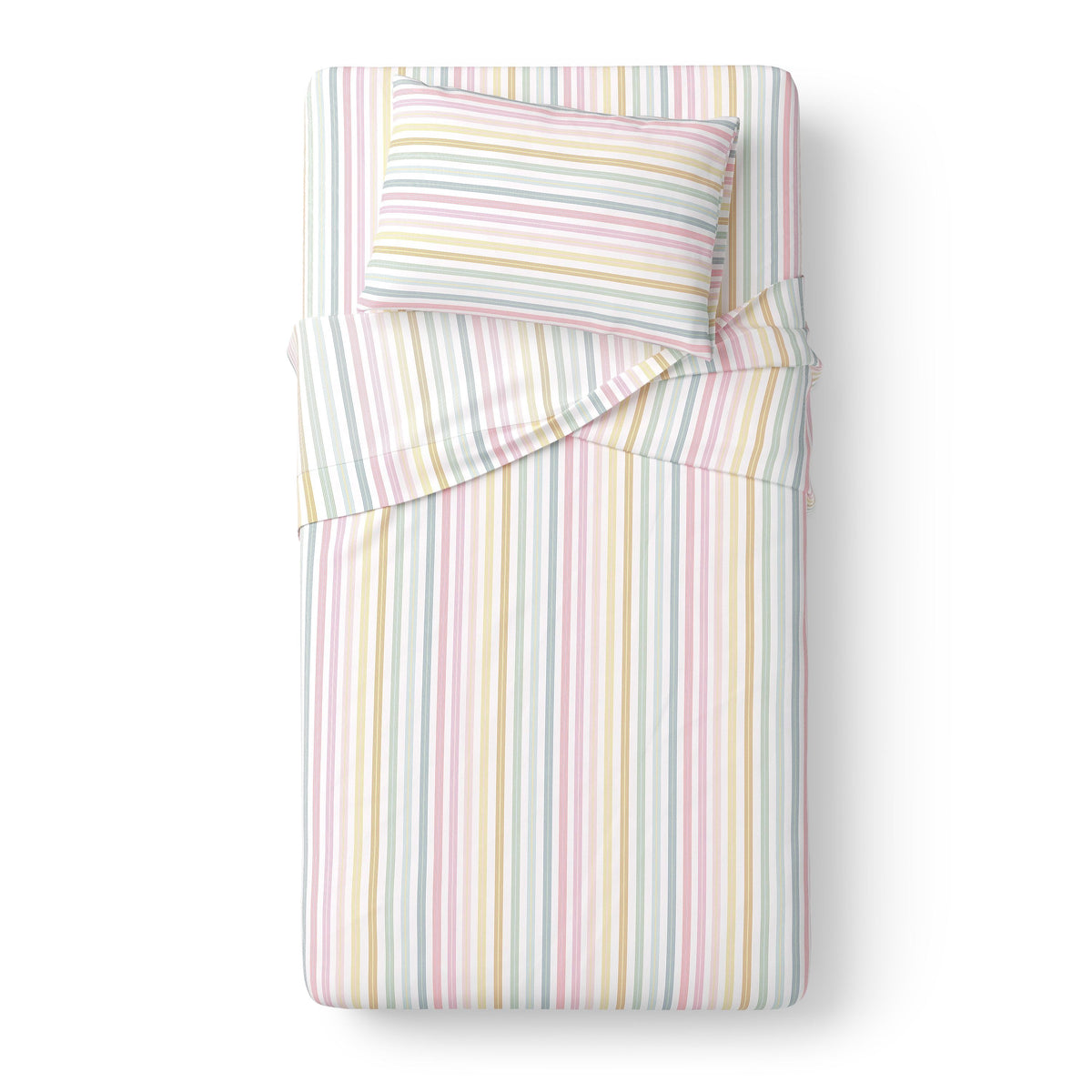 Kids 100% Cotton Percale Bed Sheet Set, Full, Light Pink, 4 Pieces