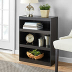 Framed 3-Shelf Bookcase with Adjustable Shelves, White