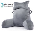 31inch Reading Pillow for Bed Backrest with Arms - Black - Adult, Ultra-Comfy Microplush Cover &...