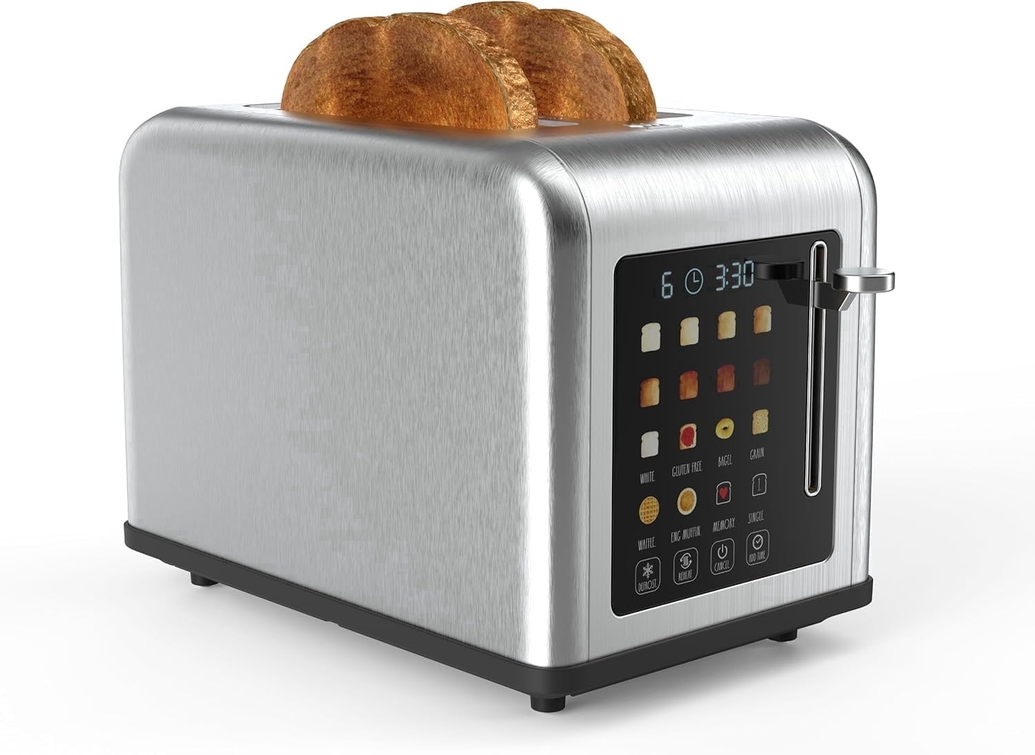 Toaster, Digital Retro Stainless Steel with 6 Shade Settings, Cream