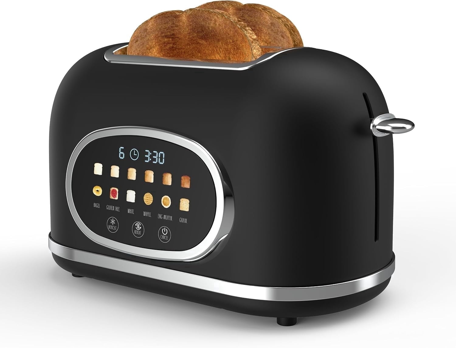Toaster, Digital Retro Stainless Steel with 6 Shade Settings, Cream