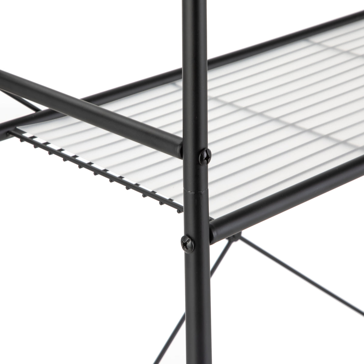 Mainstays Over-the-Toilet Steel Storage Unit with 3 Shelves and Liners, Matte Black