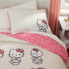 Hello Kitty Reversible Comforter and Sham Set, Twin/Full, Sanrio